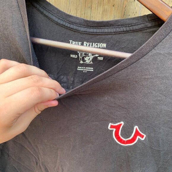 True Religion BIG LOGO T Shirt Small - Picture 3 of 4